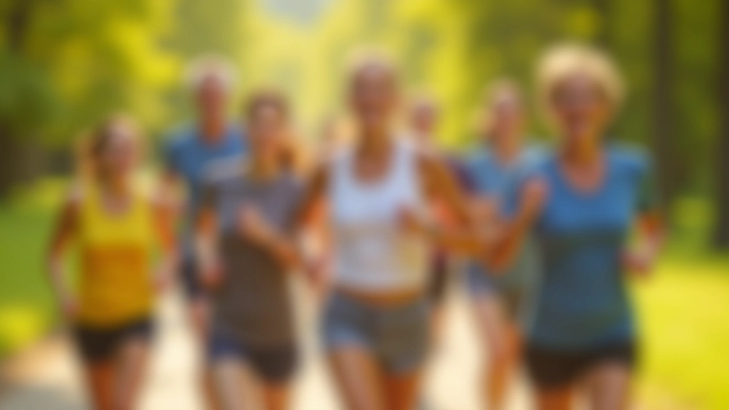 Group of runners of diverse ages running together on a path